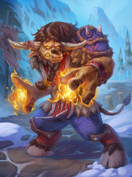Ilustrace Taureního druida - world of warcraft hearthstone fanart