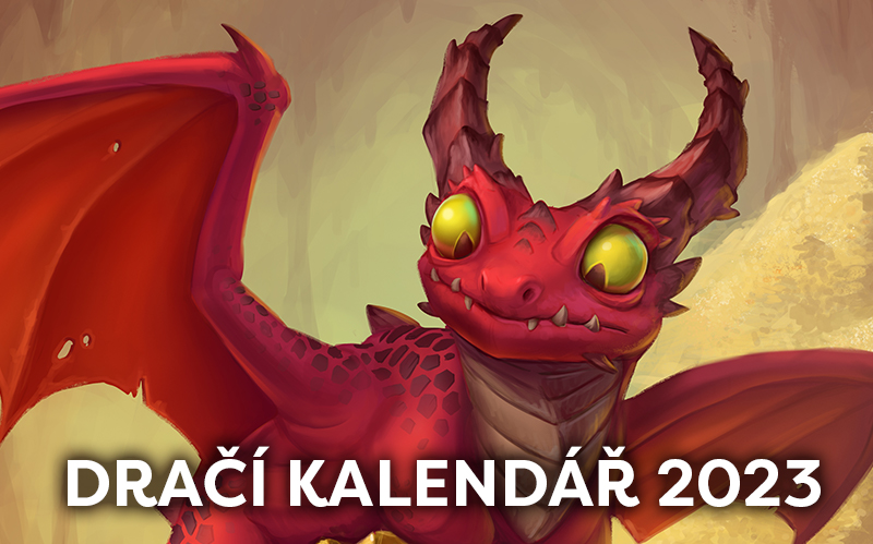 Jiří Kůs - ilustrace draka do kalendáře 2023